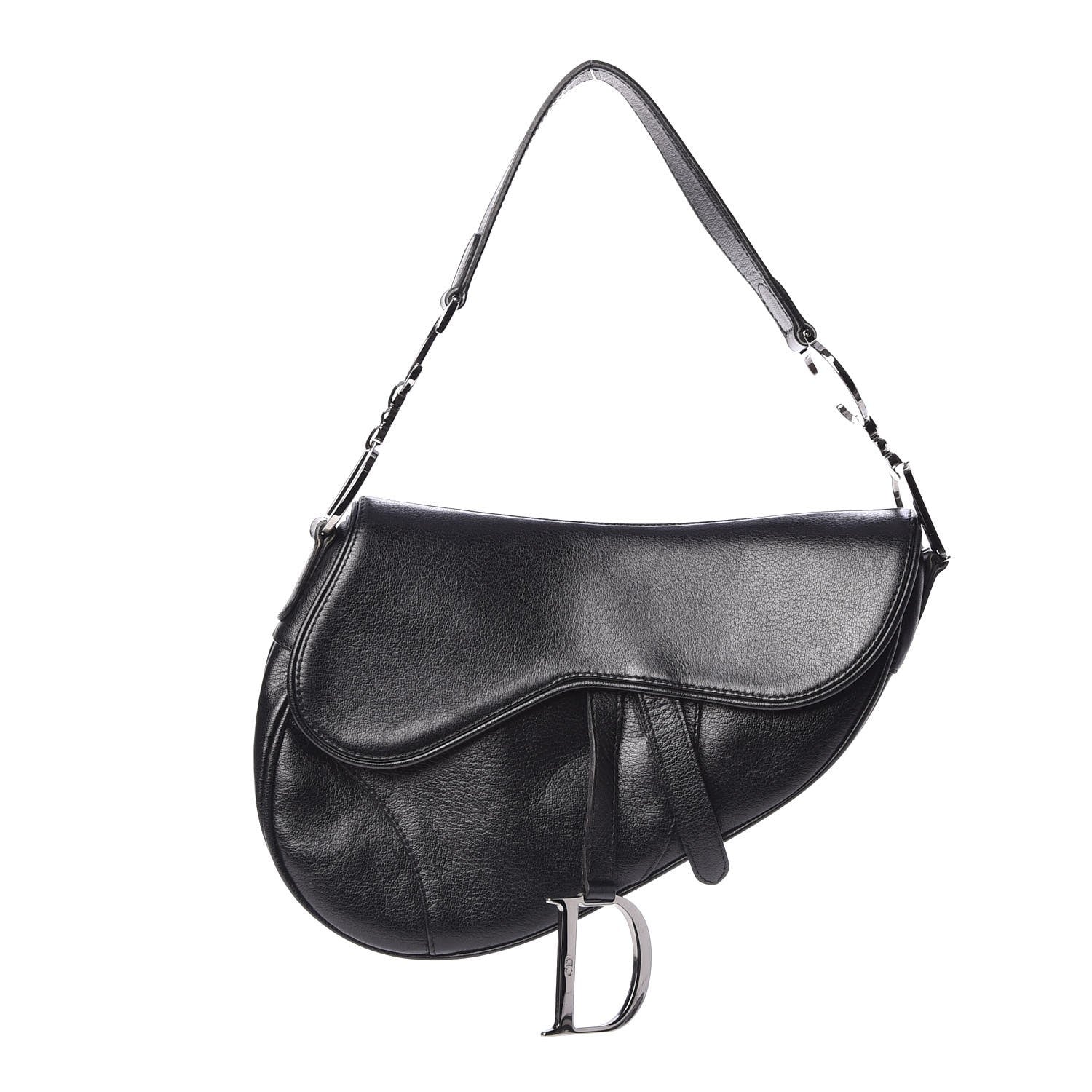 Christian Dior Calfskin Saddle Bag Black 1 of 10