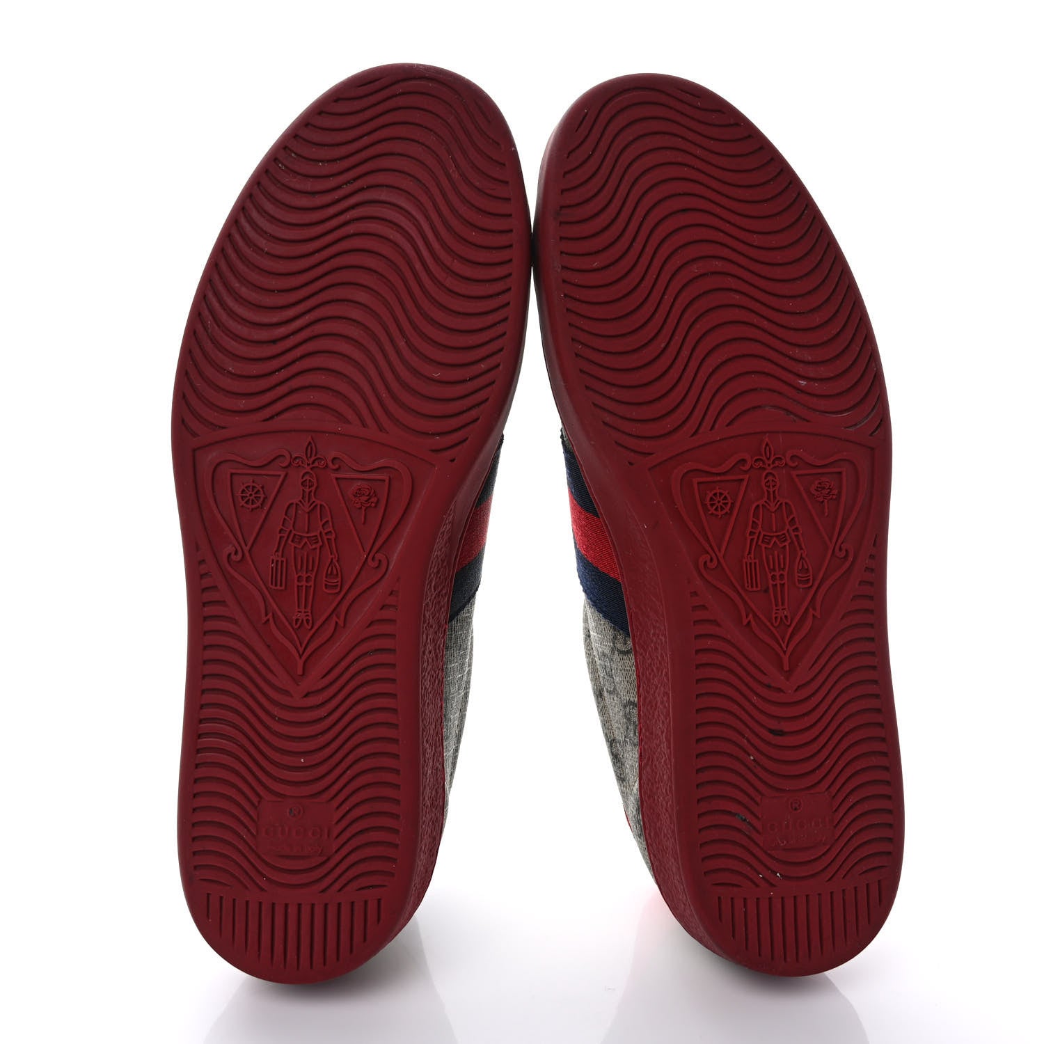 Gucci GG Supreme Monogram Ayers Mens New Ace Low-Top Sneaker 9.5 Blue Red 6 of 9