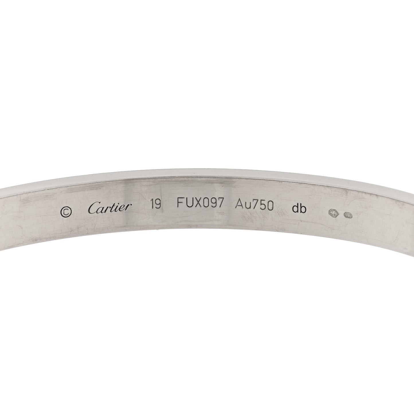 18K White Gold LOVE Bracelet 19