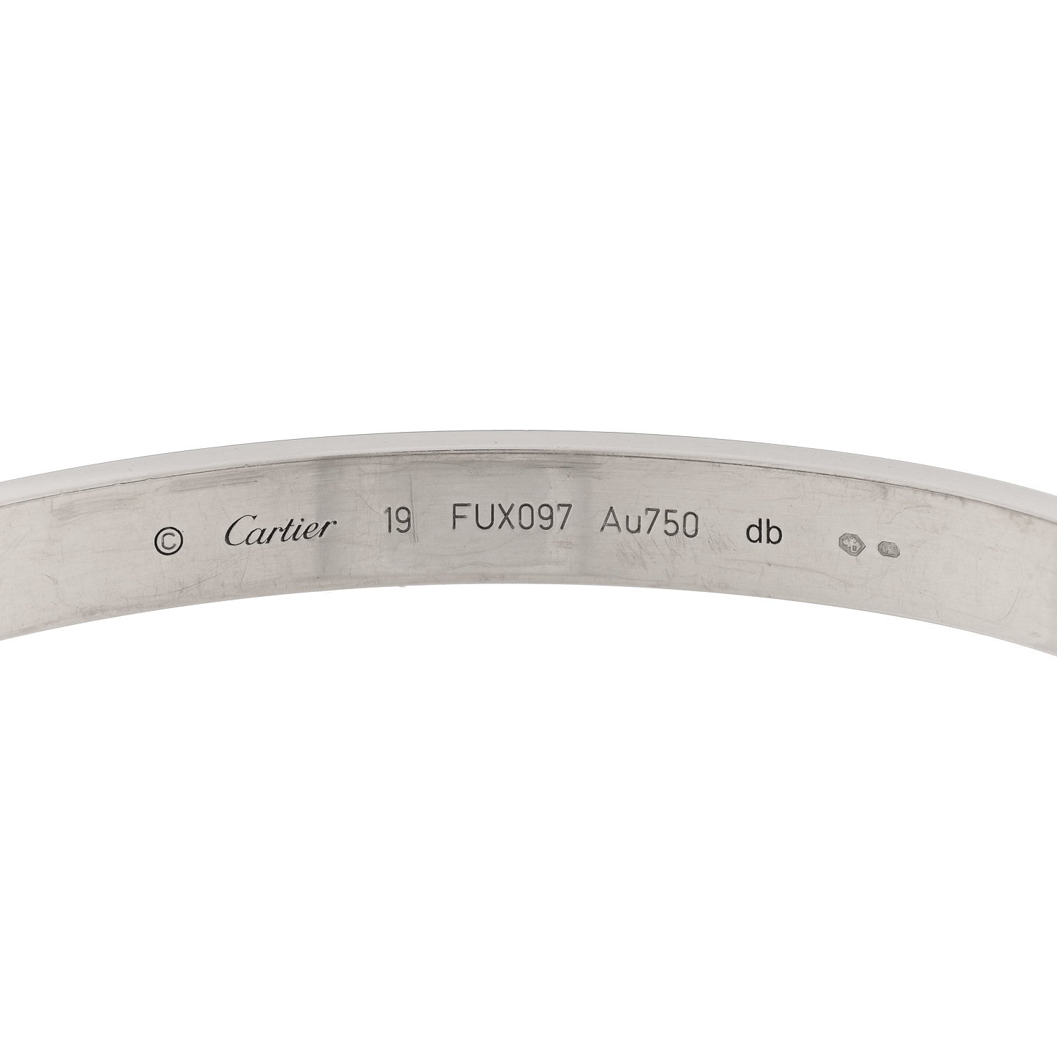 Cartier 18K White Gold LOVE Bracelet 19 3 of 4