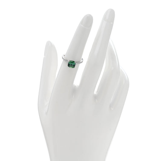 Platinum Diamond Green Tourmaline Legacy Ring 52 6