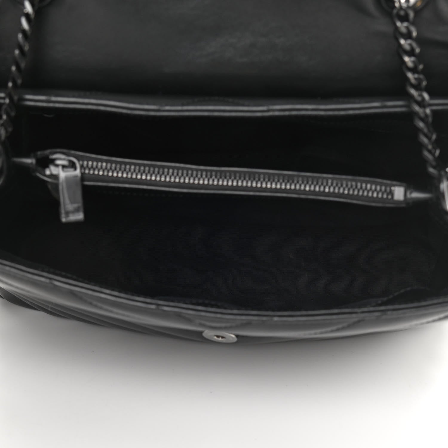 Saint Laurent Calfskin Y Quilted Monogram Medium Loulou Chain Satchel Black 5 of 17