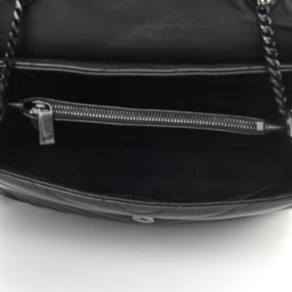 Saint Laurent Calfskin Y Quilted Monogram Medium Loulou Chain Satchel Black 5 of 17