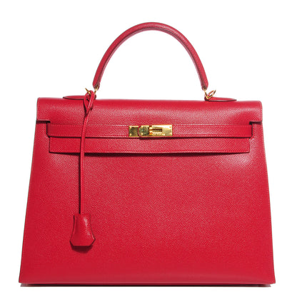 Hermes Courchevel Kelly Sellier 35 Rouge Vif 1 of 22