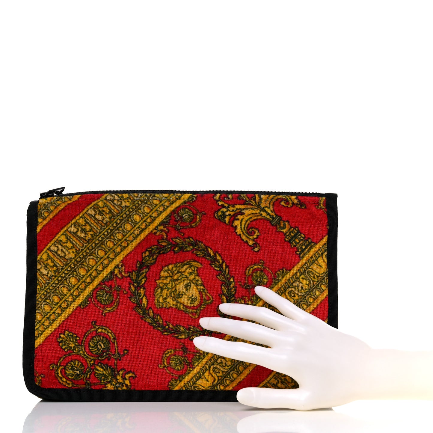Baroque Print Icon Pouch Red