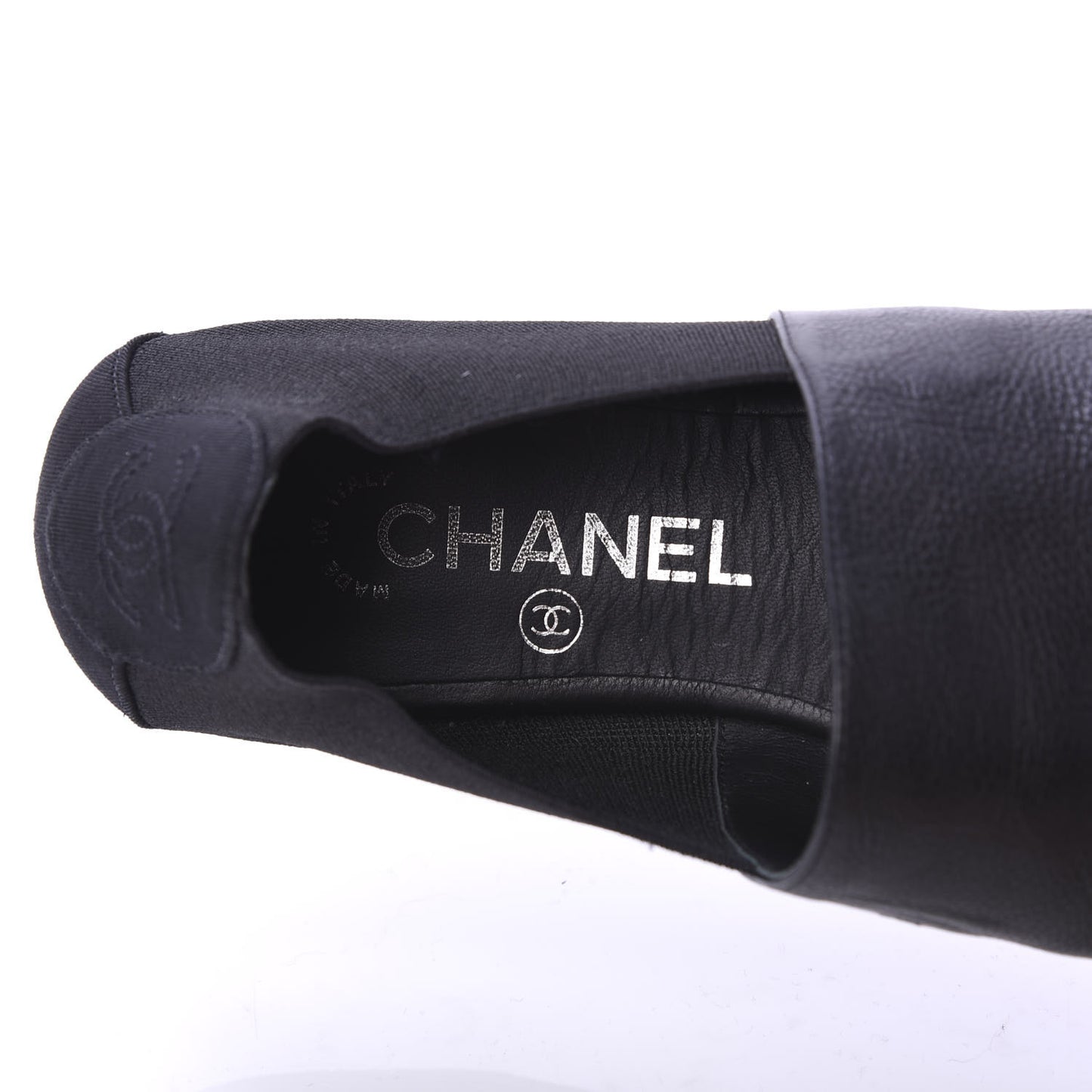 Calfskin Grosgrain Camellia Mocassin Loafers 41 Black