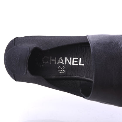 Chanel Calfskin Grosgrain Camellia Mocassin Loafers 41 Black 7 of 9