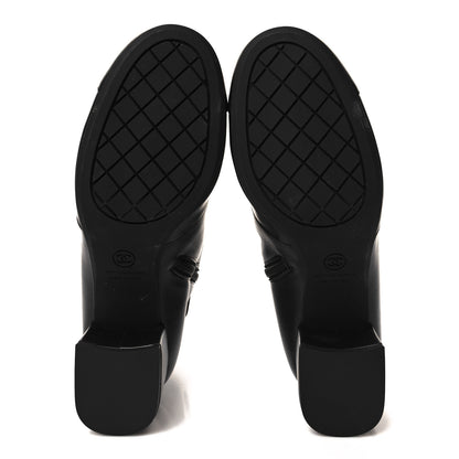 Chanel Stretch Lambskin Cap Toe CC Short Boots 41 Black 5 of 8