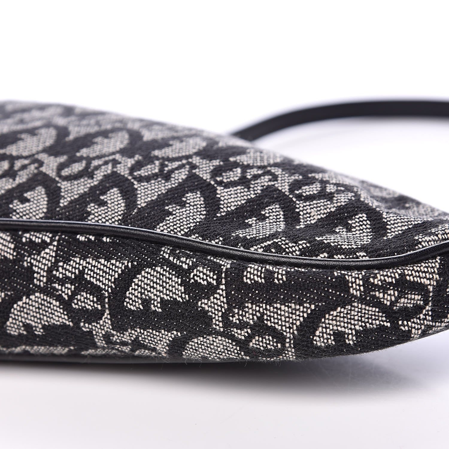 Christian Dior Monogram Mini Saddle Pochette Black 9 of 10