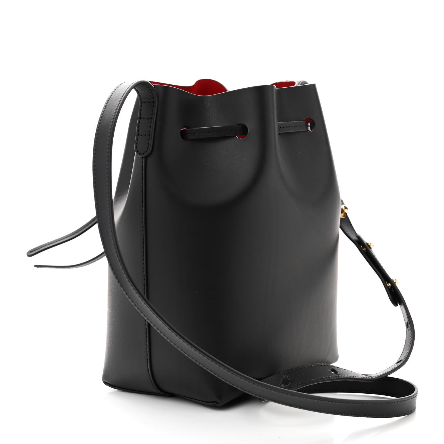 Mansur Gavriel Calfskin Mini Bucket Bag Black Flamma 3 of 10