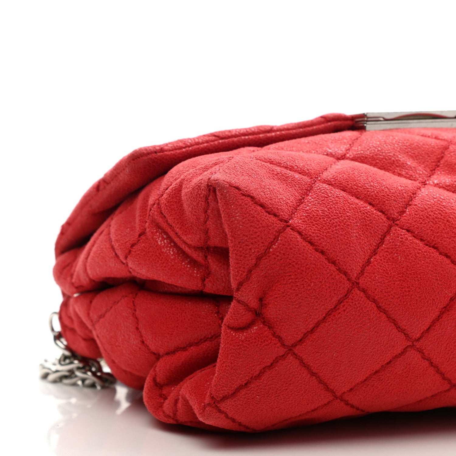 Stella McCartney Shaggy Deer Quilted Small Beckett Chain Shoulder Bag Red 7 of 9