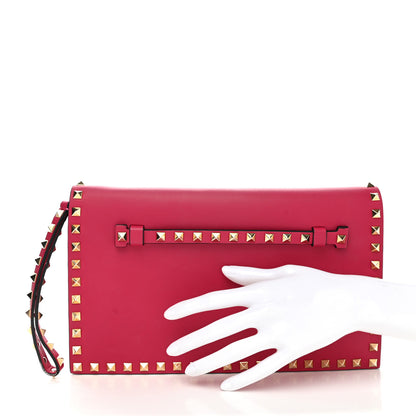 Valentino Garavani Nappa Rockstud Wristlet Clutch Cyclamin 2 of 14