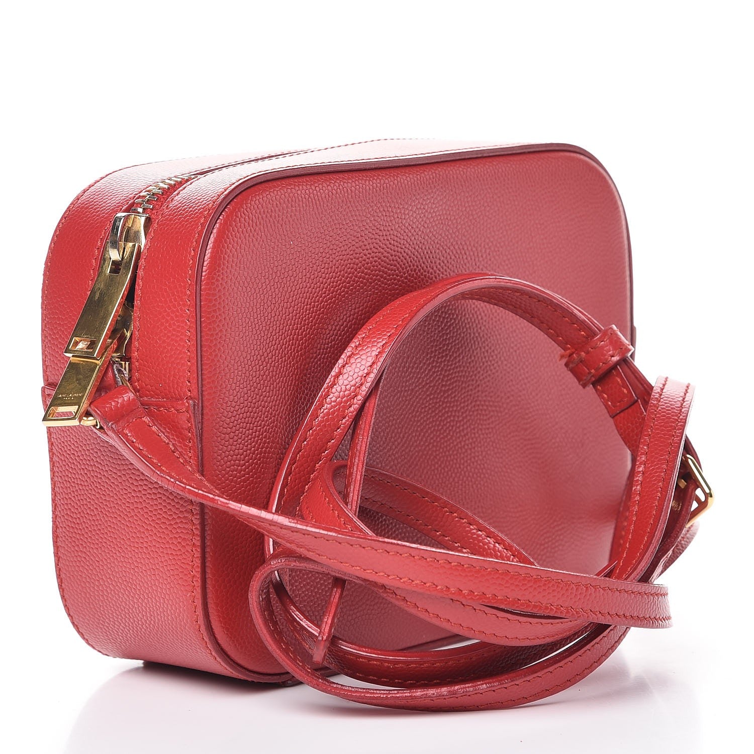 Saint Laurent Grain De Poudre Small Classic Monogram Camera Bag New Red 3 of 9