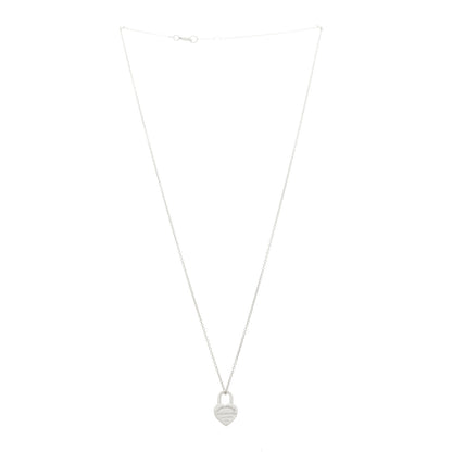 Tiffany Sterling Silver Return to Tiffany Heart Lock Pendant Necklace 3 of 6