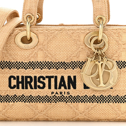 Christian Dior Raffia Medium Lady D-Joy Natural 7 of 10