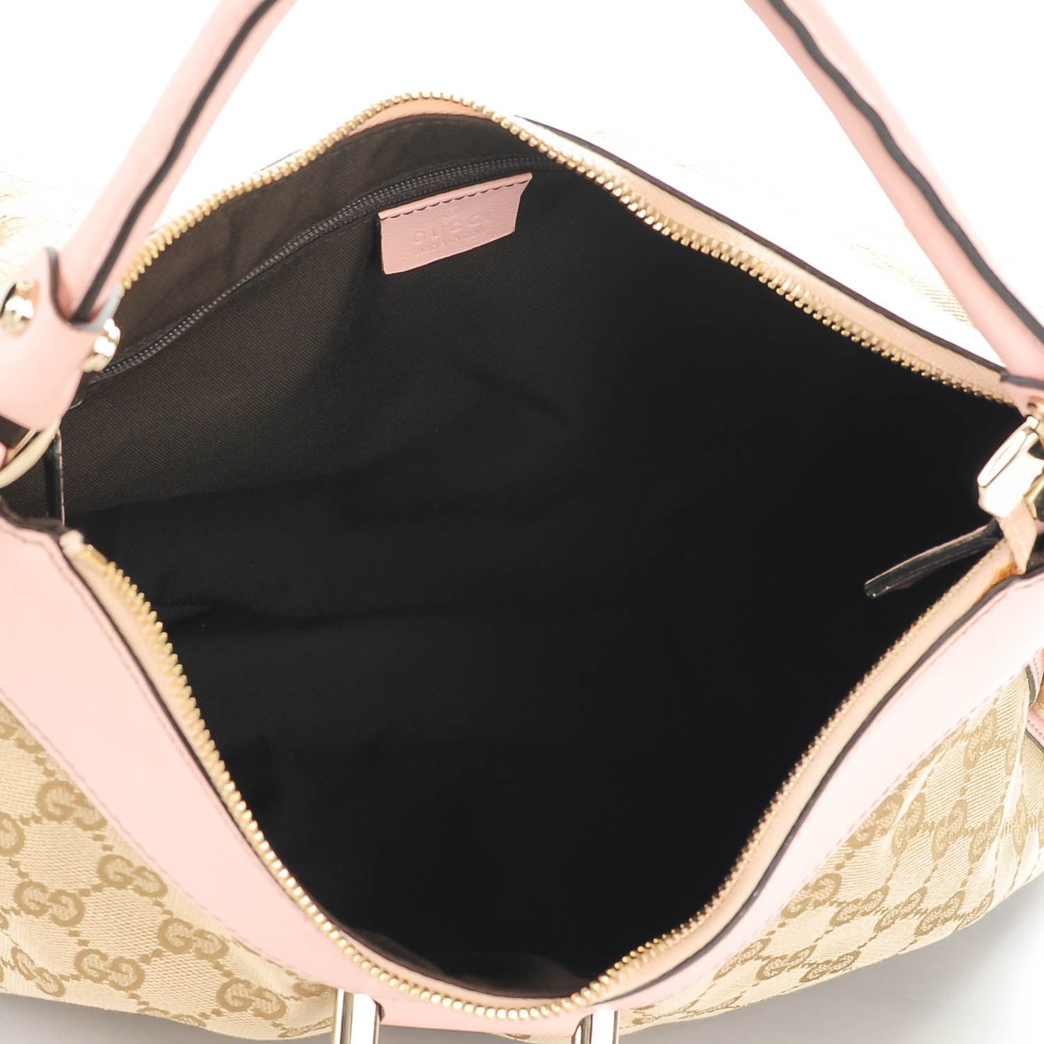 Gucci Monogram Large D Gold Hobo Pink 5 of 7