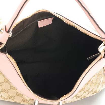 Gucci Monogram Large D Gold Hobo Pink 5 of 7