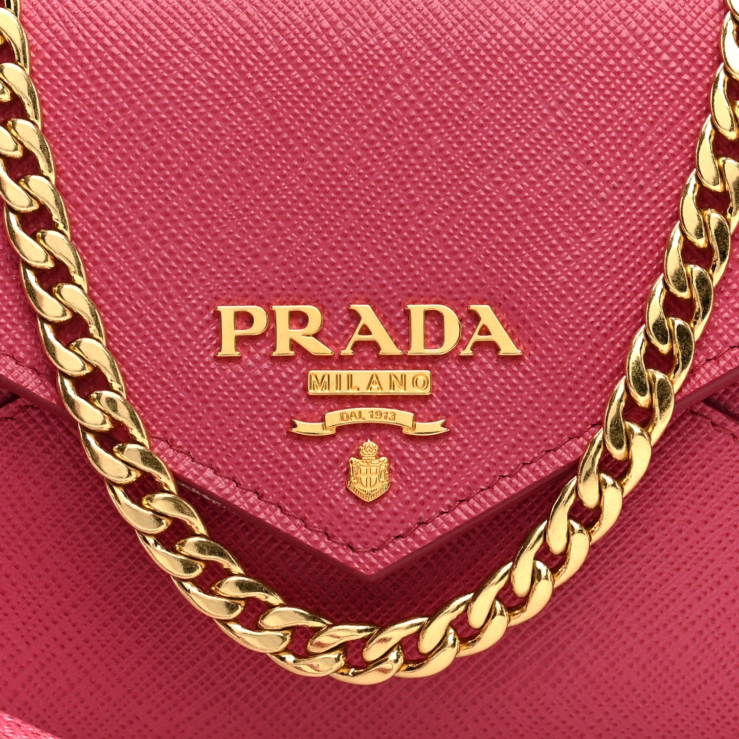 Saffiano Triangle Mini Crossbody Bag Peonia