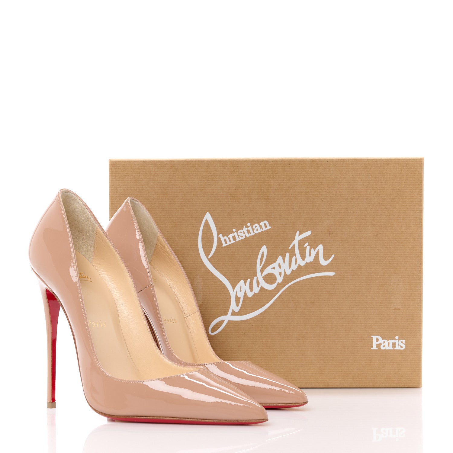 Christian Louboutin Patent So Kate 120 Pumps 38 Nude 11 of 11