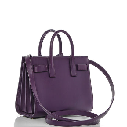 Saint Laurent Calfskin Nano Sac De Jour Purple 2 of 9