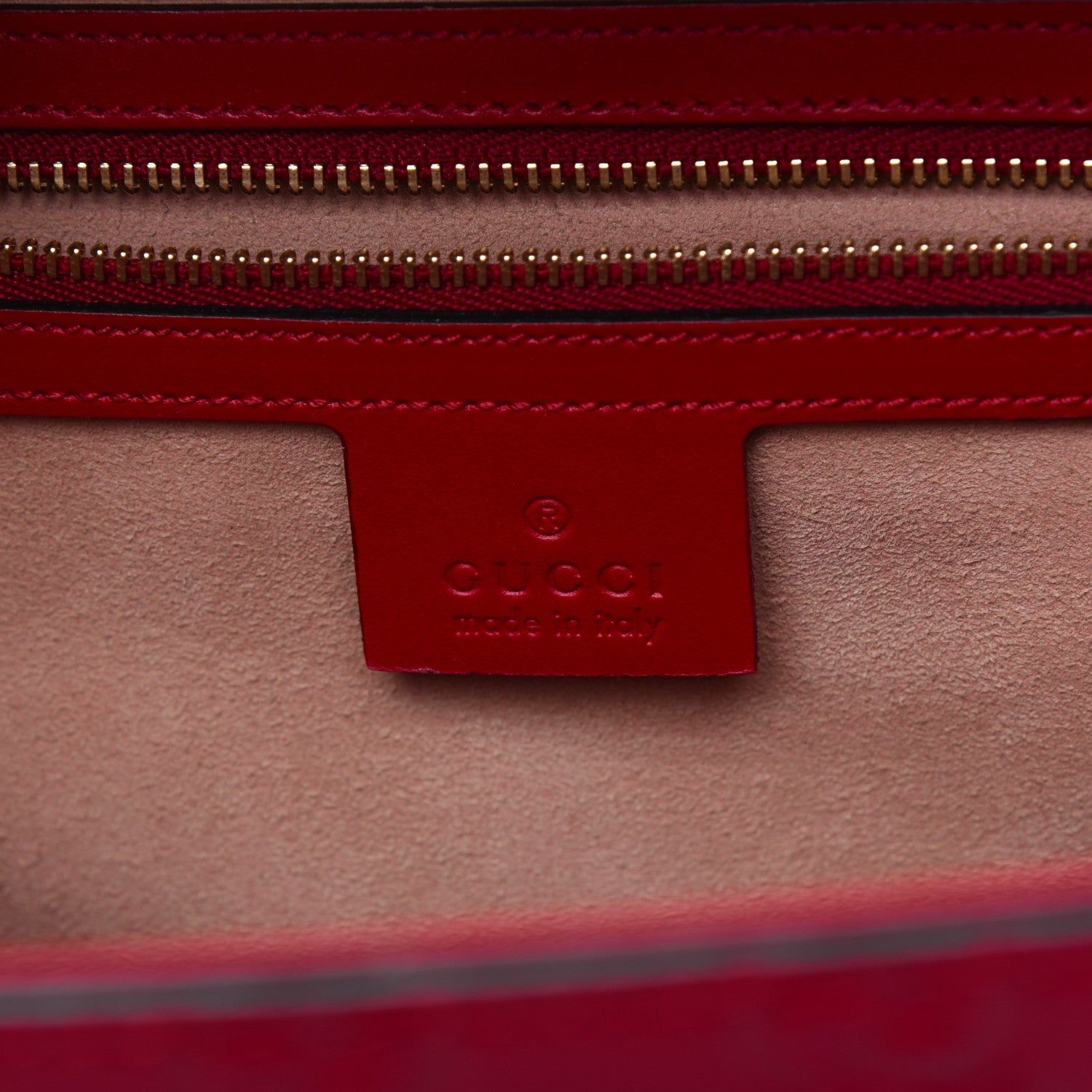 Gucci Guccissima Signature Medium Padlock Top Handle Bag Hibiscus Red 9 of 33