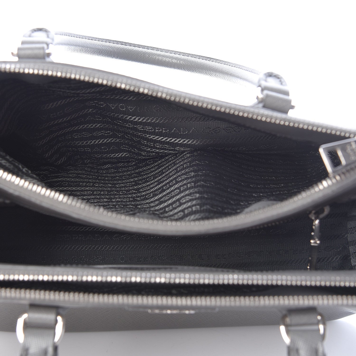 Prada Saffiano Small Galleria Double Zip Tote Marmo 6 of 18