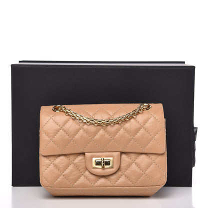 Chanel Aged Calfskin Quilted 2.55 Reissue Mini Flap Beige 11 of 11
