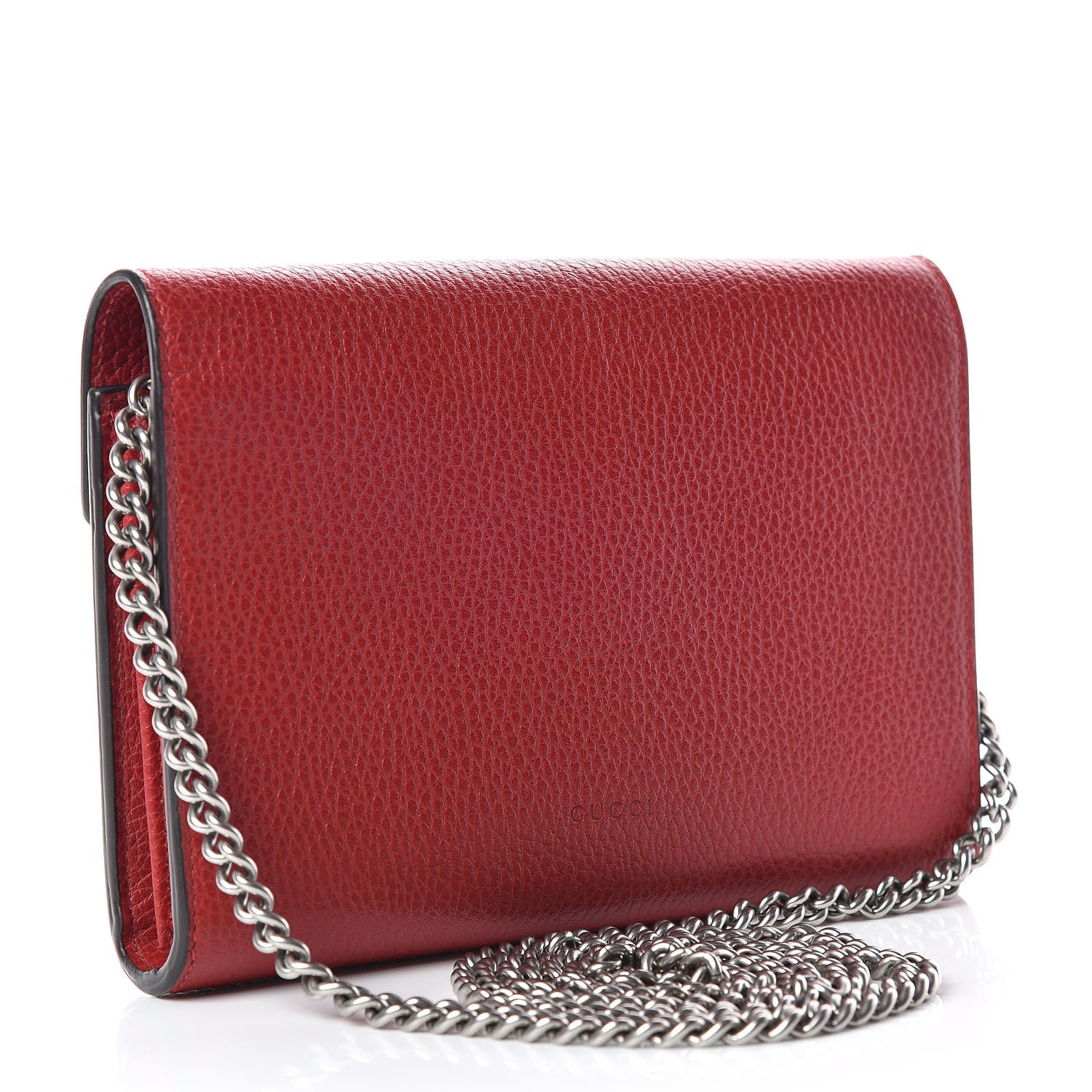 Gucci Calfskin Mini Dionysus Chain Wallet Hibiscus Red 3 of 11