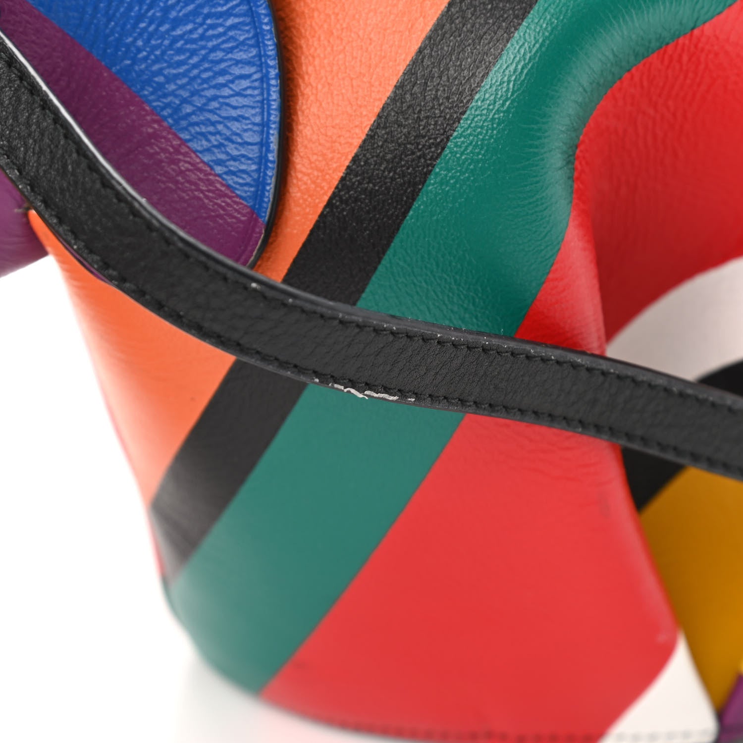 Loewe Calfskin Mini Striped Elephant Crossbody Bag Multicolor 10 of 11
