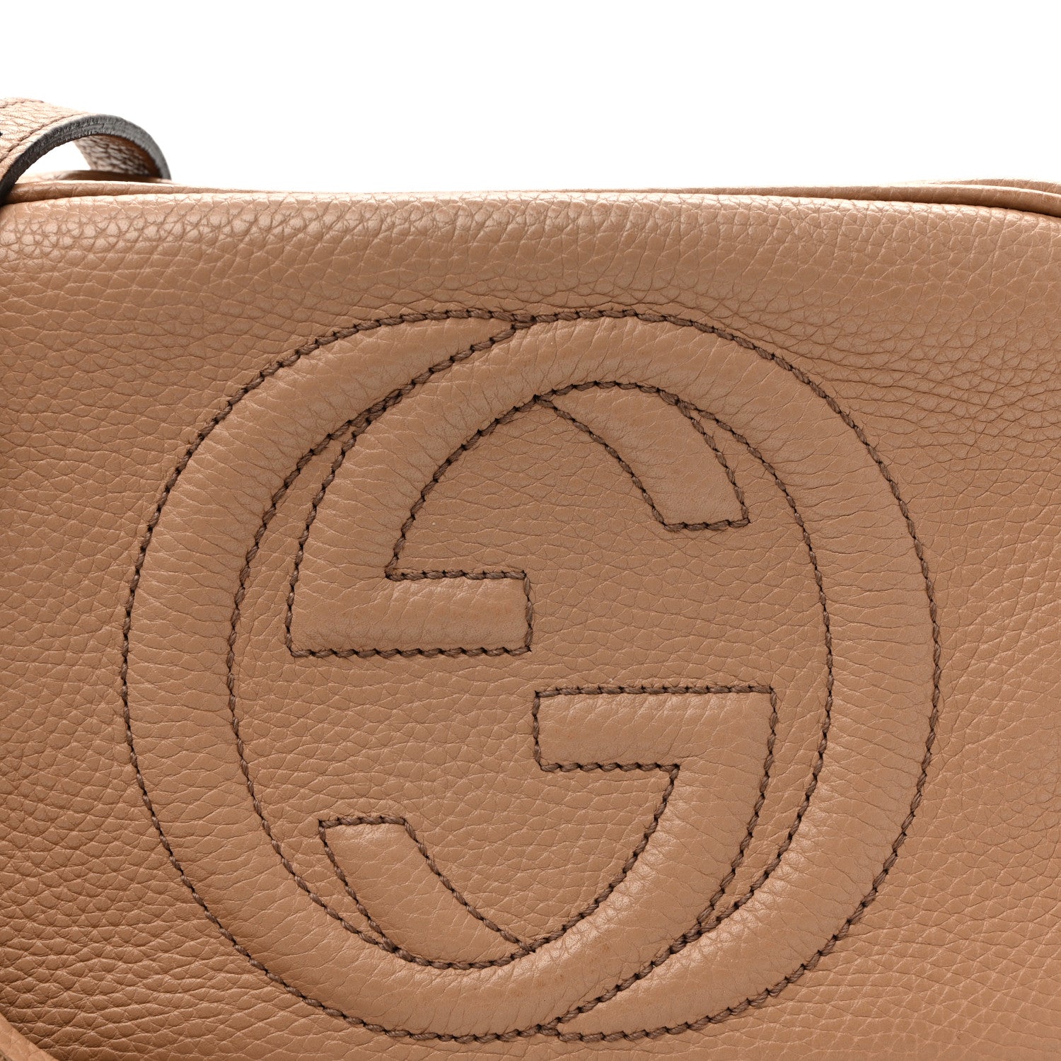 Gucci Pebbled Calfskin Small Soho Disco Bag Camelia 8 of 11