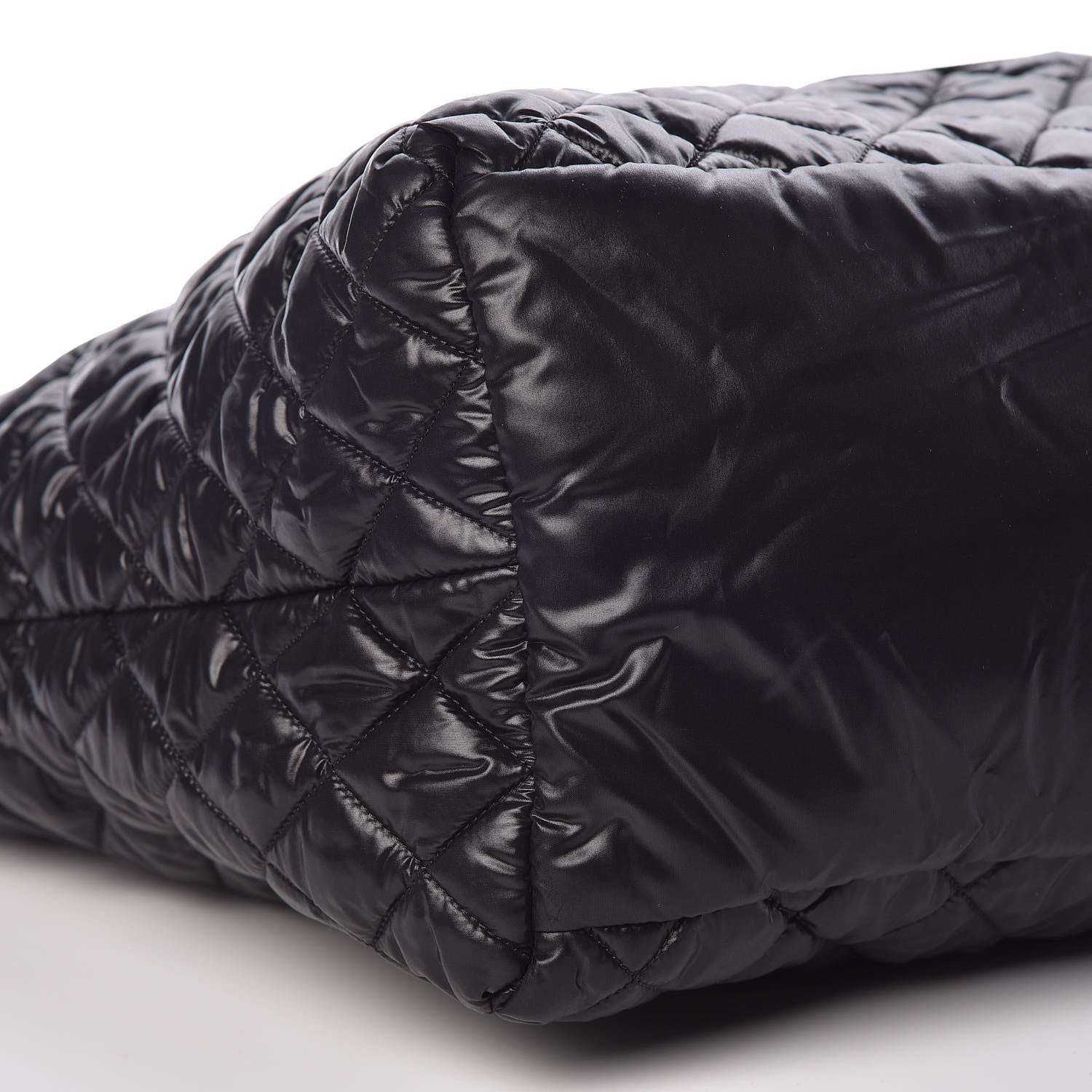 Chanel Nylon Quilted Large Coco Cocoon Tote Black 8 of 9