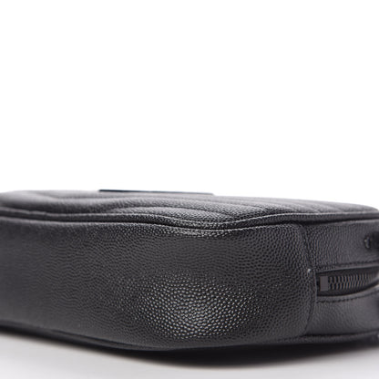 Saint Laurent Grain De Poudre Matelasse Monogram Mini Lou Camera Bag Black 7 of 10