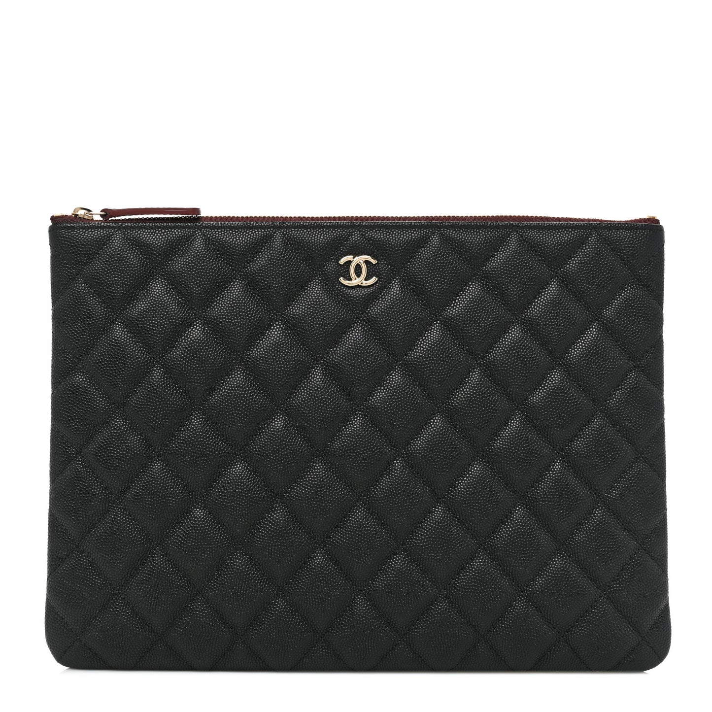 Caviar Quilted Medium Cosmetic Case Black