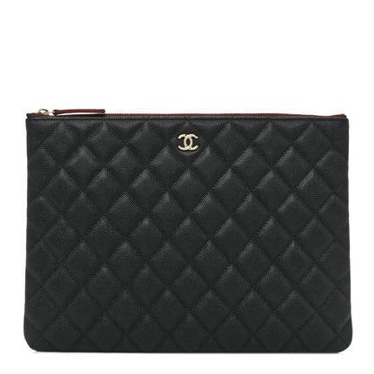 Chanel Caviar Quilted Medium Cosmetic Case Black 1 of 8