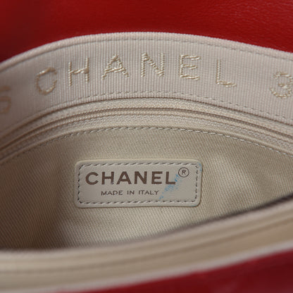 Chanel Shiny Lambskin Quilted Medium Burgundy Rocks Flap Red 7 of 9