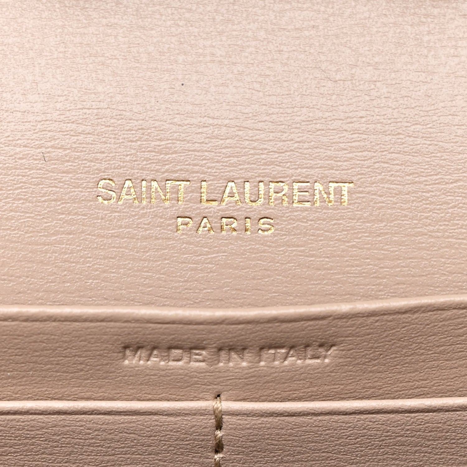 Saint Laurent Smooth Calfskin Sulpice Monogram Chain Wallet Light Natural 7 of 15