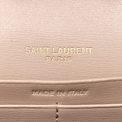 Saint Laurent Smooth Calfskin Sulpice Monogram Chain Wallet Light Natural 7 of 15