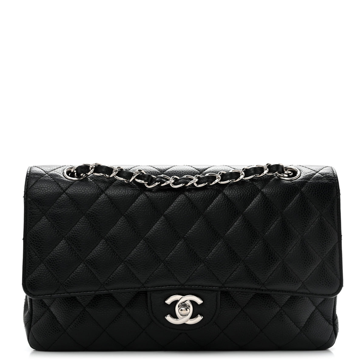 Chanel Caviar Quilted Medium Double Flap Black 2 of 25
