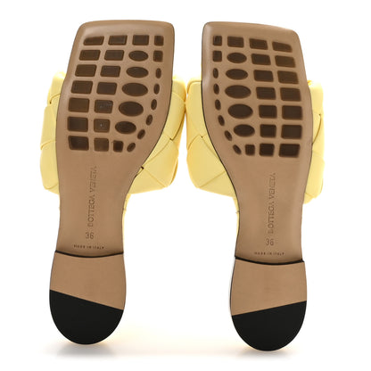 Bottega Veneta Nappa Maxi Intrecciato Lido Flat Sandals 36 Lemonade 6 of 8