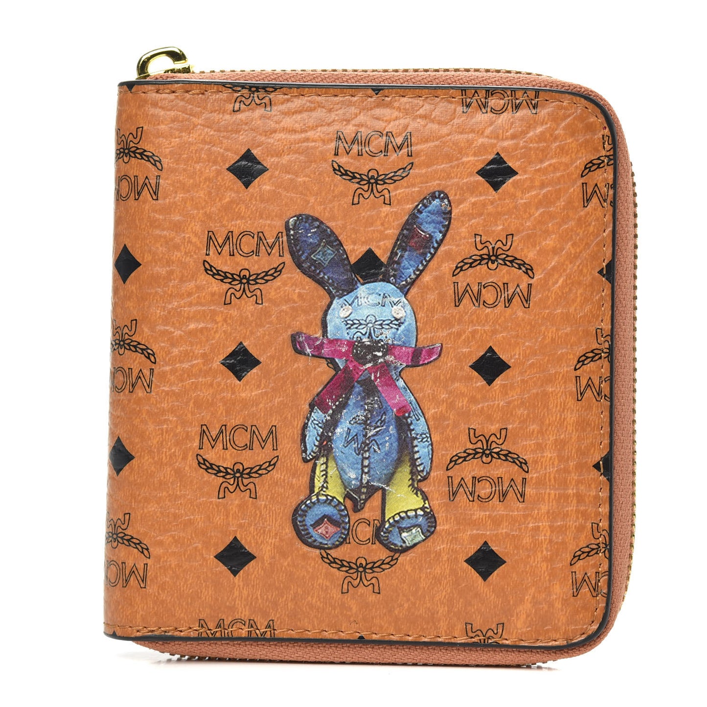 Visetos Rabbit Zip Around Wallet Cognac