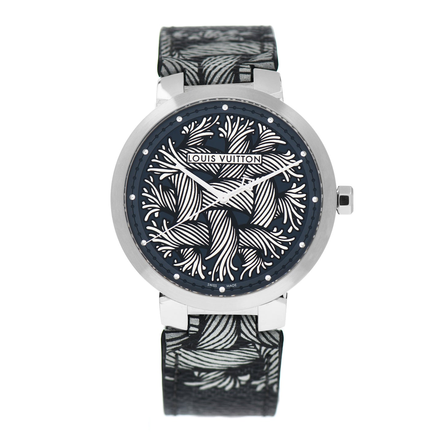 Stainless Steel Damier Graphite 39mm Rope Quartz Watch