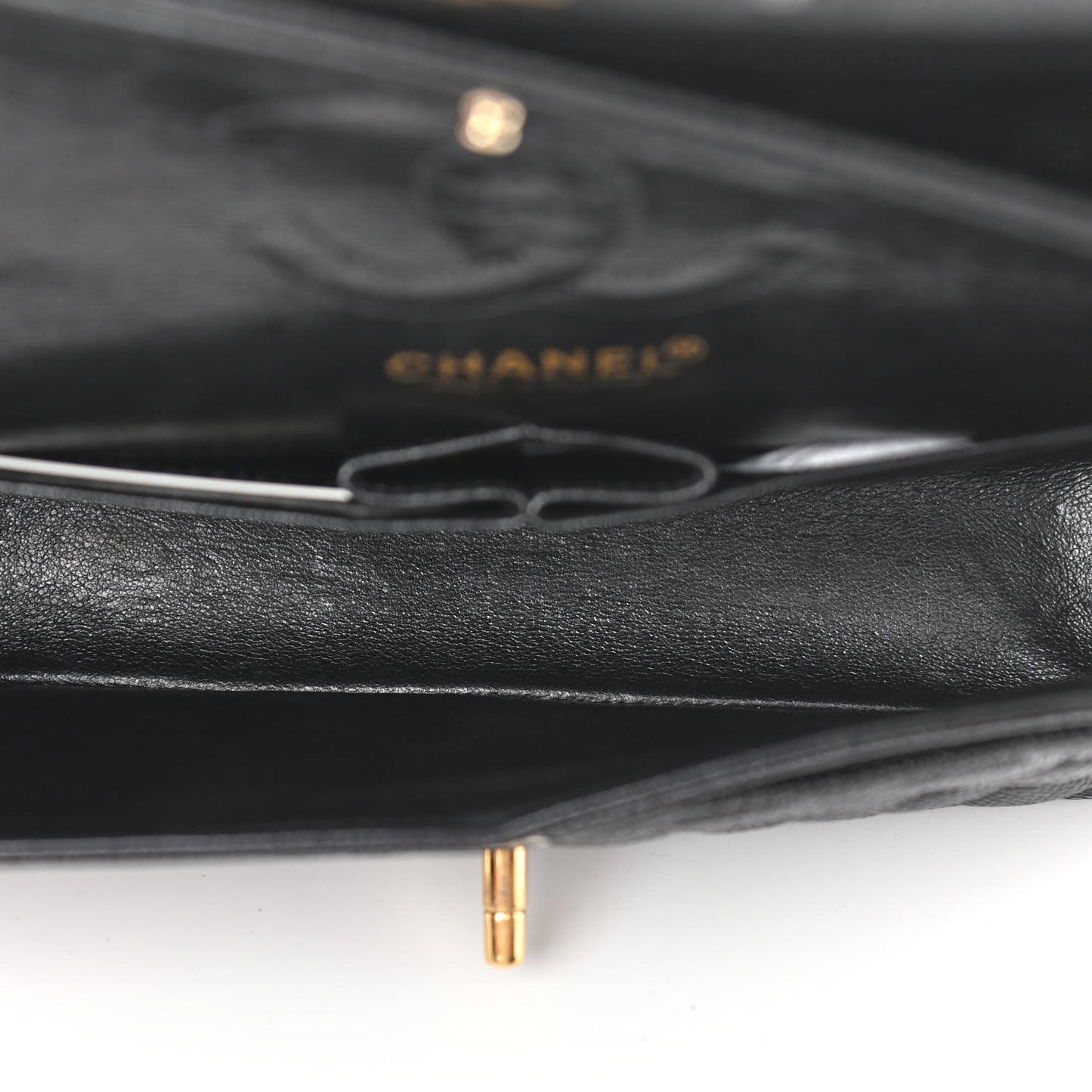 Caviar Quilted Small Double Flap Black