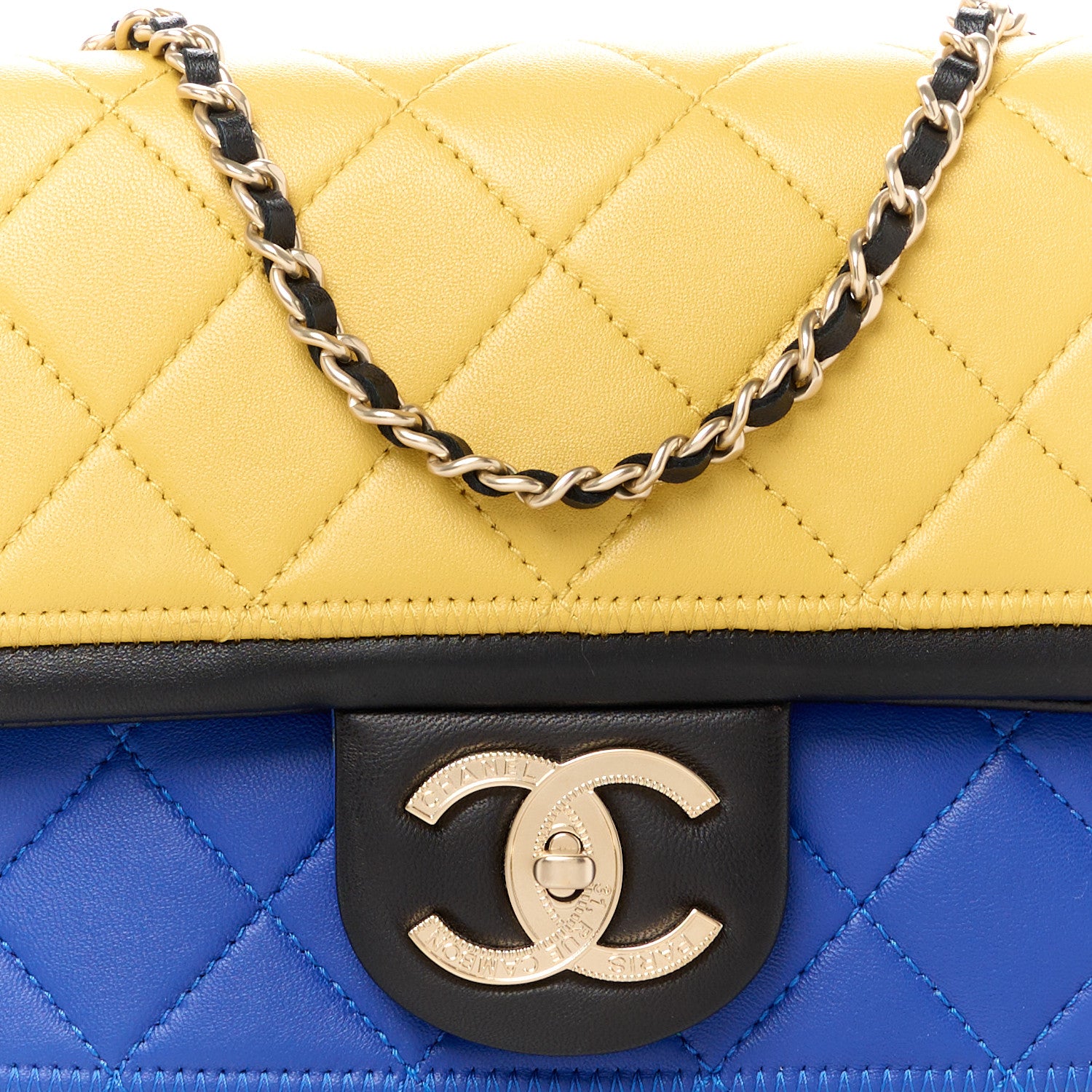 Chanel Lambskin Tri-Color Medium Graphic Flap Multicolor 9 of 11