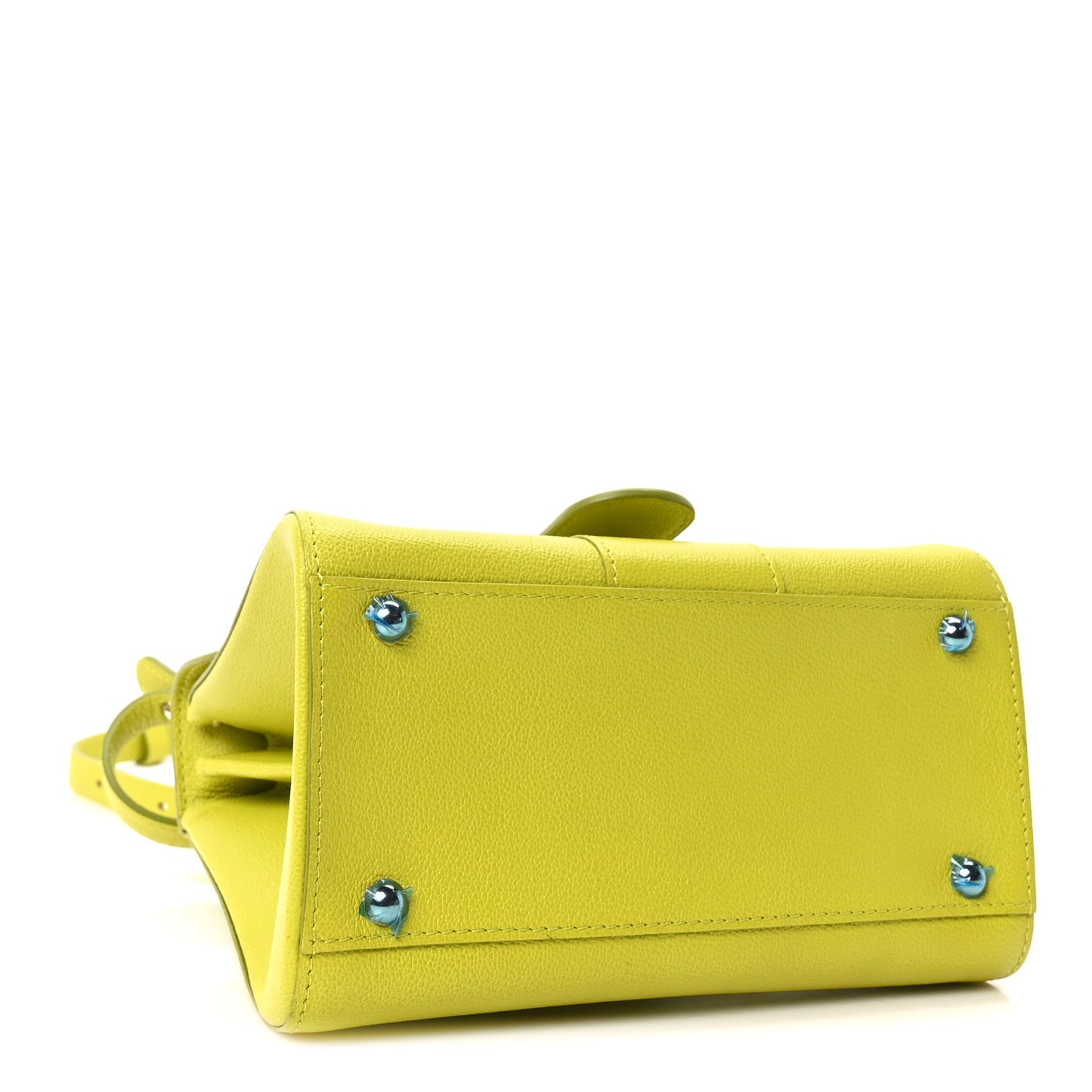 Grained Rodeo Calfskin Mini Brillant Satchel Absinthe Lime