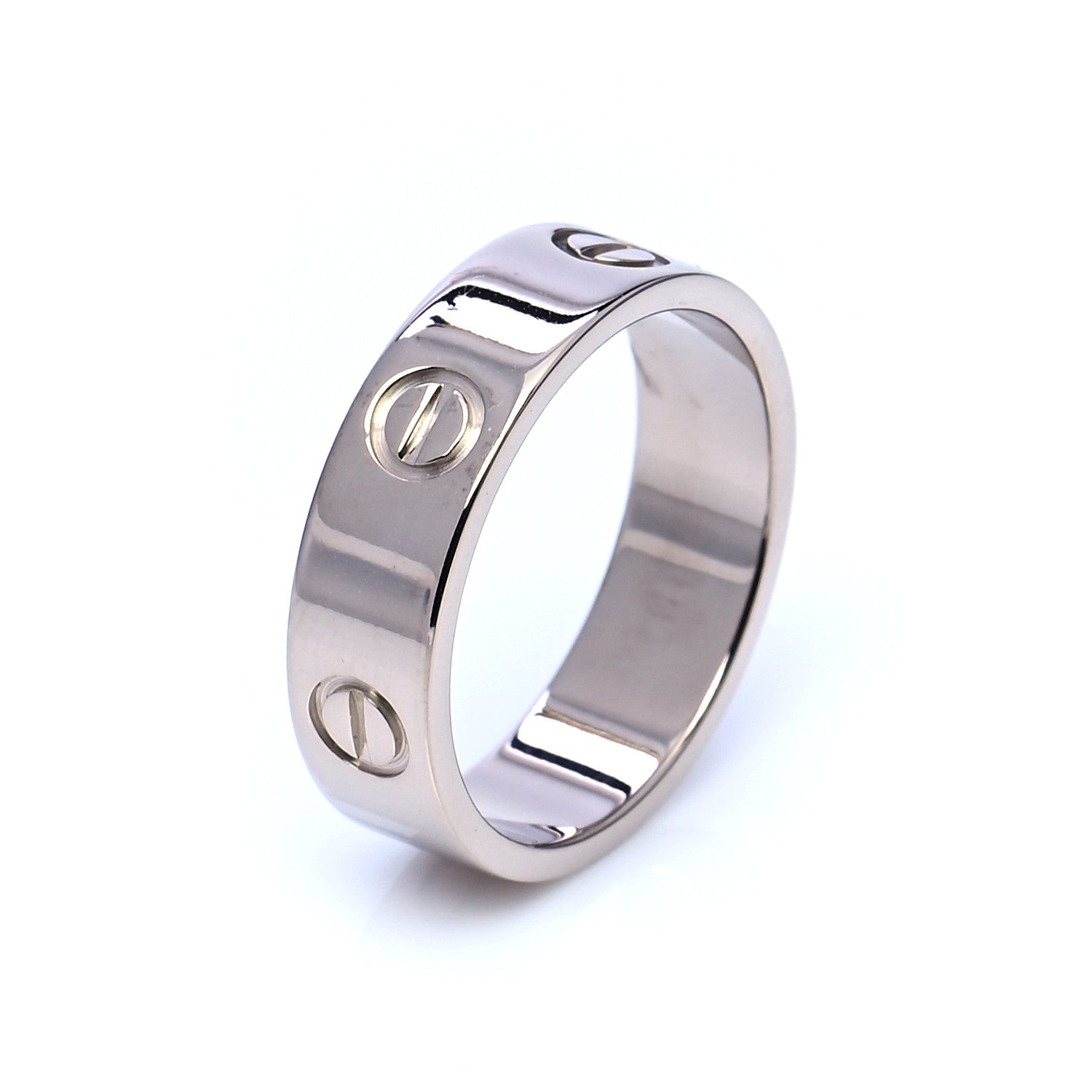 Cartier 18K White Gold 5.5mm LOVE Ring 57 8 5 of 5