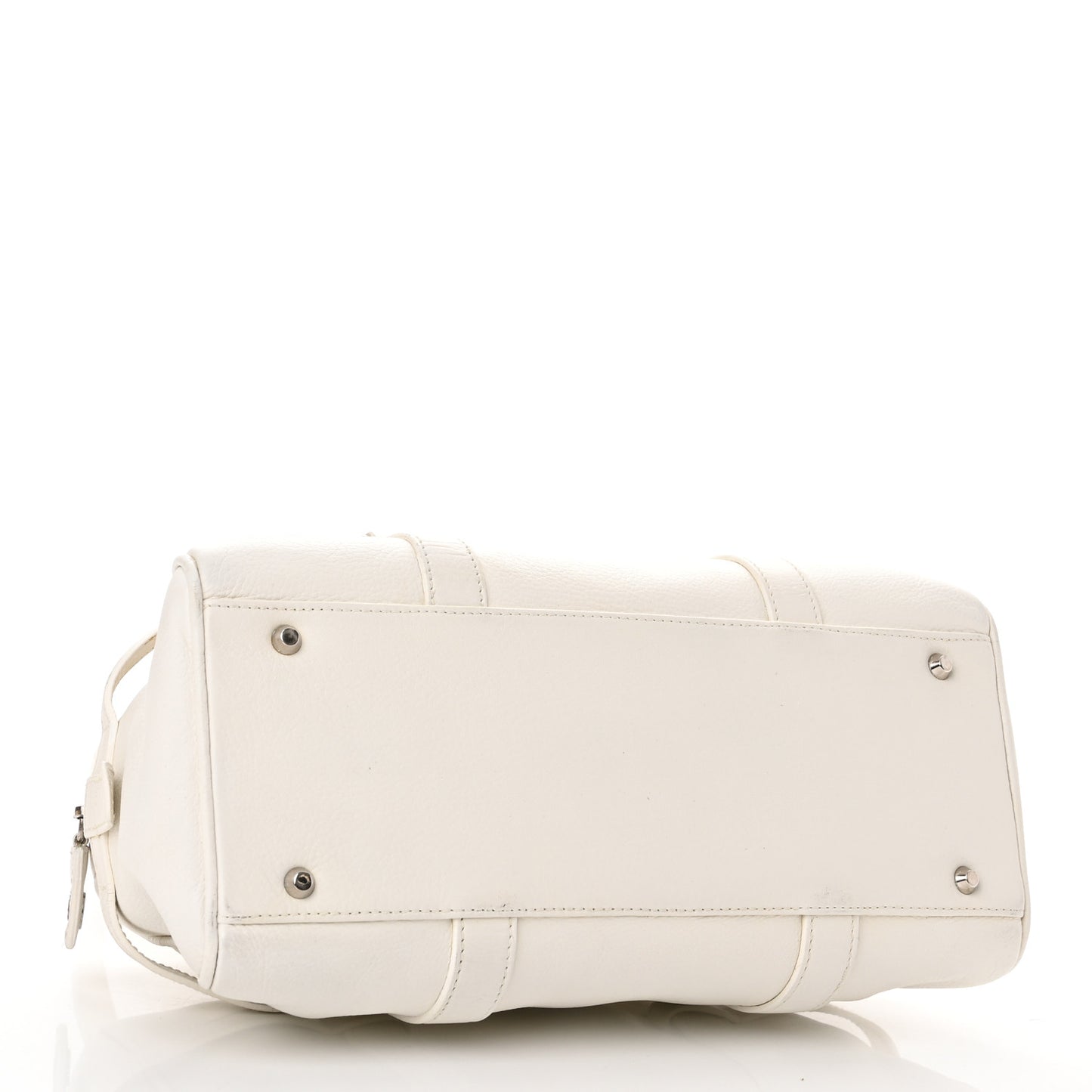 Calfskin Logo Charms Boston White