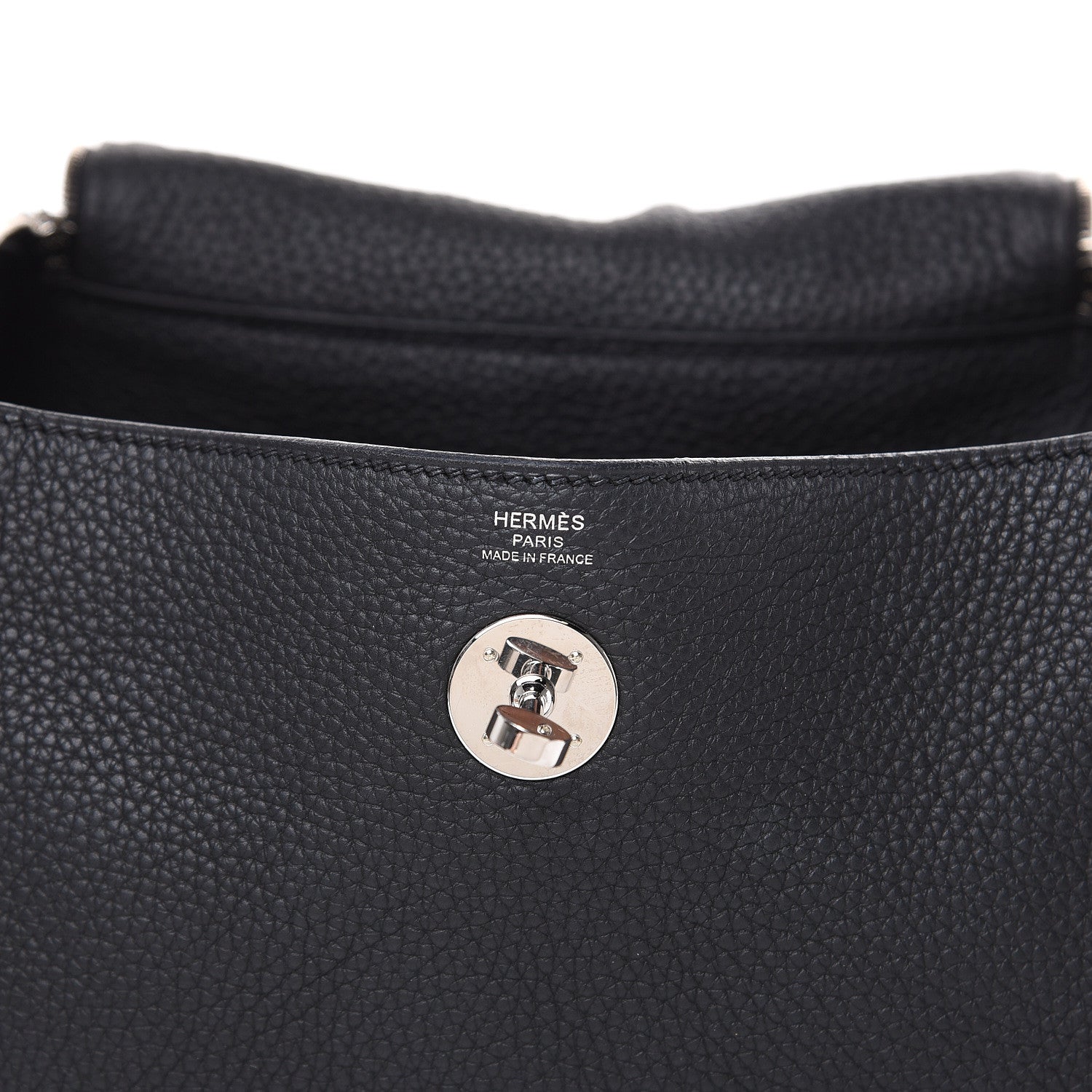 Hermes Taurillon Clemence Lindy 26 Black 6 of 10