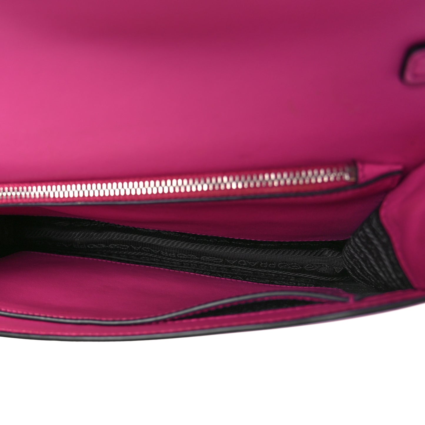 Saffiano City Calfskin Studded Small Elektra Shoulder Bag Fuxia