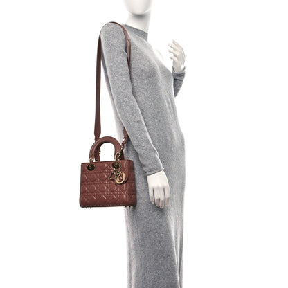 Christian Dior Lambskin Cannage Small Lucky Badges My Lady Dior Petale Brique 2 of 14