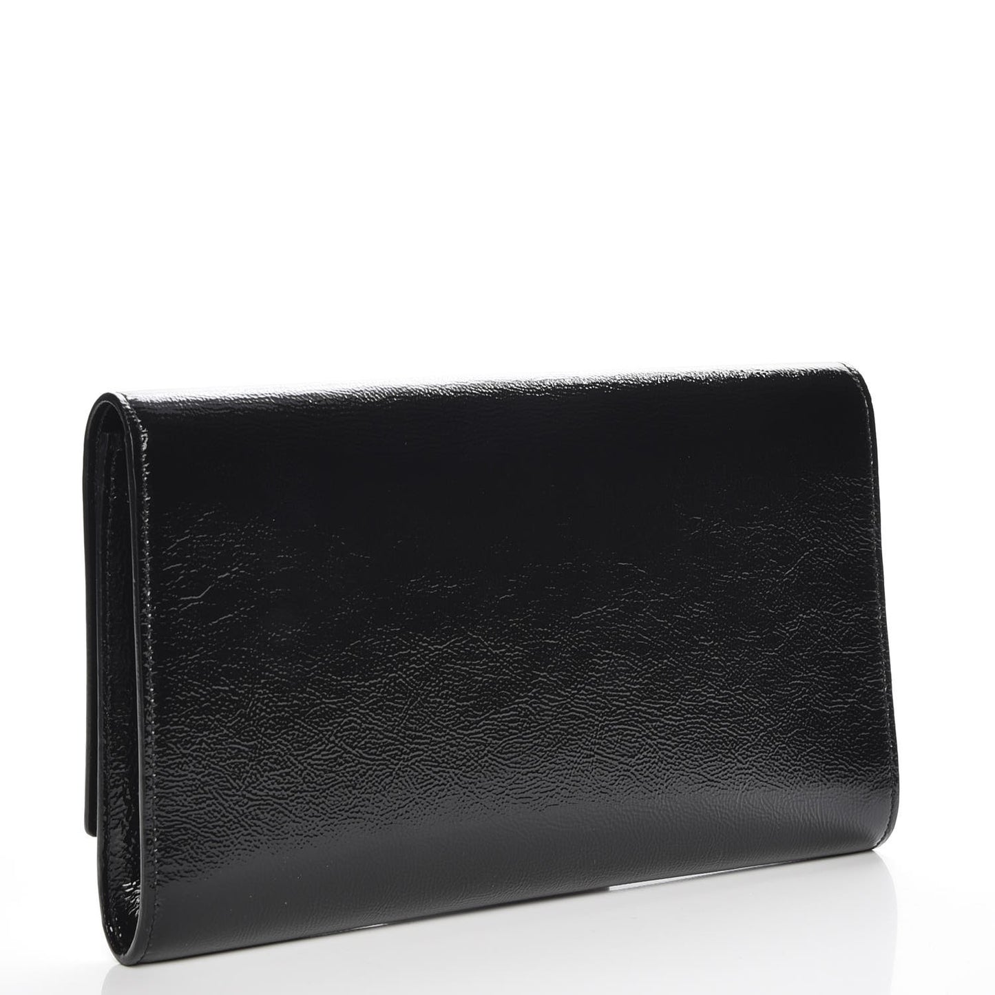 Textured Patent Monogram Large Belle De Jour Clutch Black